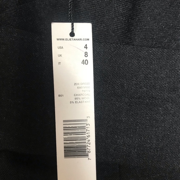 ELIE TAHARI NEW Zoe V-Neck Sleeveless Dress Sheath Cross Cross Wrap Top Lined - Picture 7 of 13